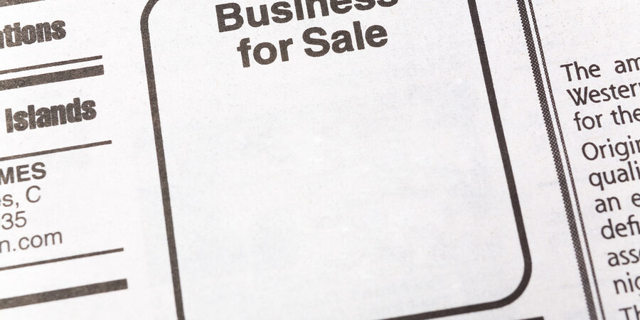 Business for Sale newspaper Sales ad Business concept
