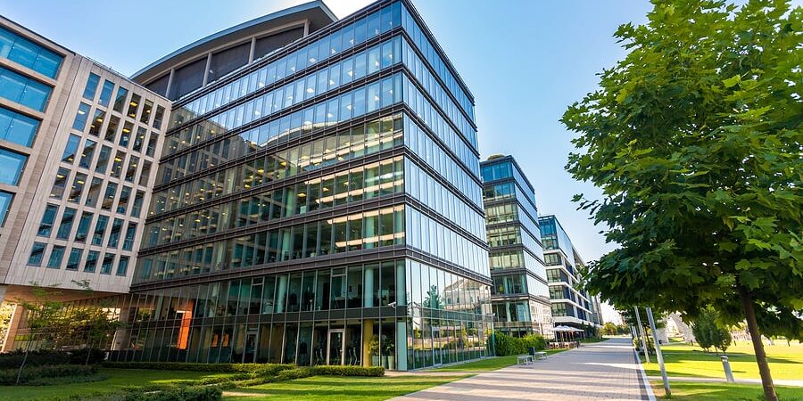 bigstock-Alley-With-Modern-Office-Build-49798418