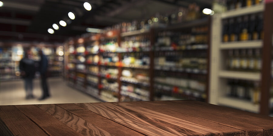 bigstock-Supermarket-Background-Counte-361540678